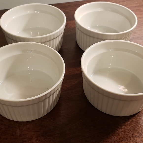 Oven Safe Ramekins Set of 4 White Cordon Bleu - Picture 4 of 8